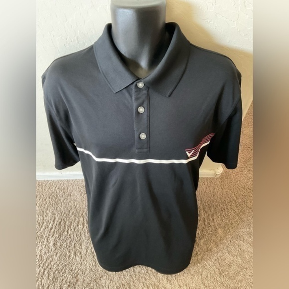 Men’s used size XL Callaway Golf black polo shirt logo Pre own items are as is